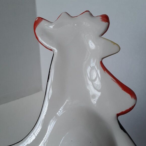 Vintage Ceramic Chicken Rooster Devil Egg Tray - Picture 10 of 10